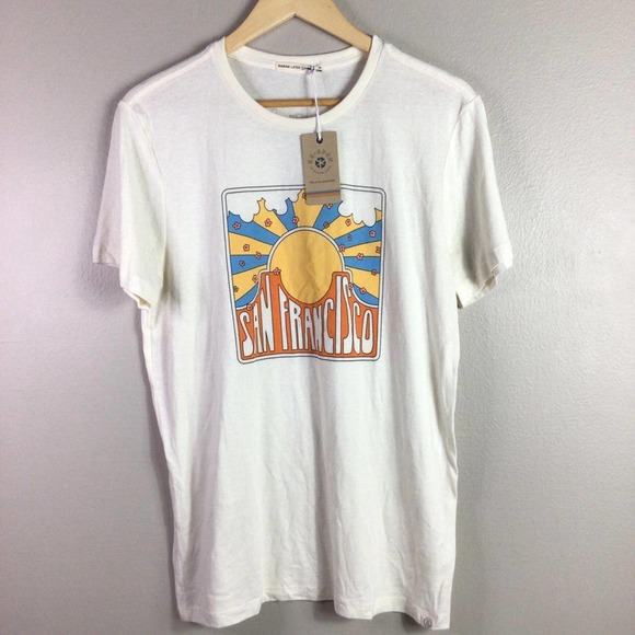 Re-Spun Marine Layer San Francisco NWT T Shirt White Medium - Picture 1 of 5